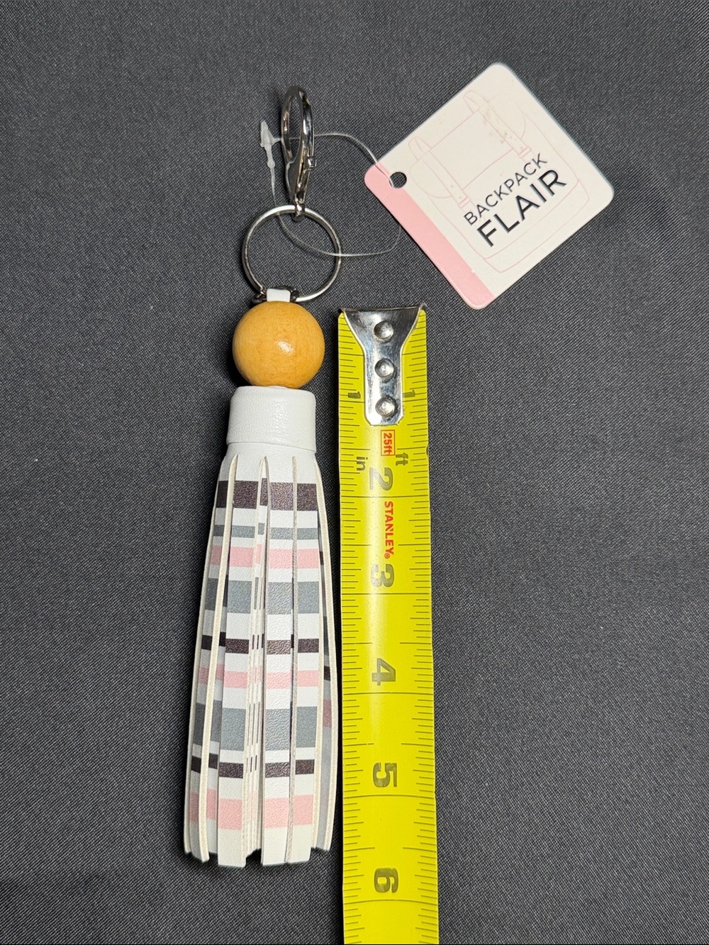 Beach House Striped Tassel Keychain - Picture 7 of 7
